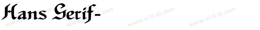 Hans Serif字体转换